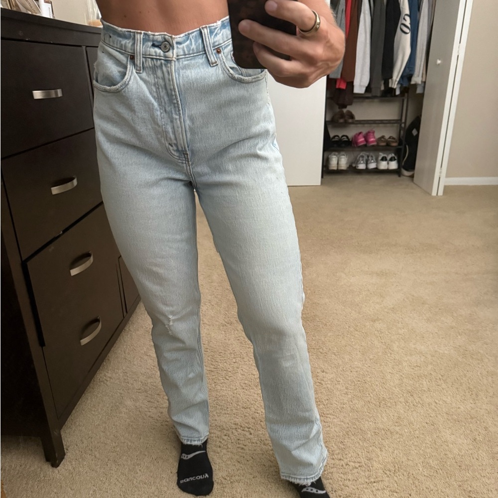 Abercrombie 90s Straight Ultra High Rise Curve Love Jeans